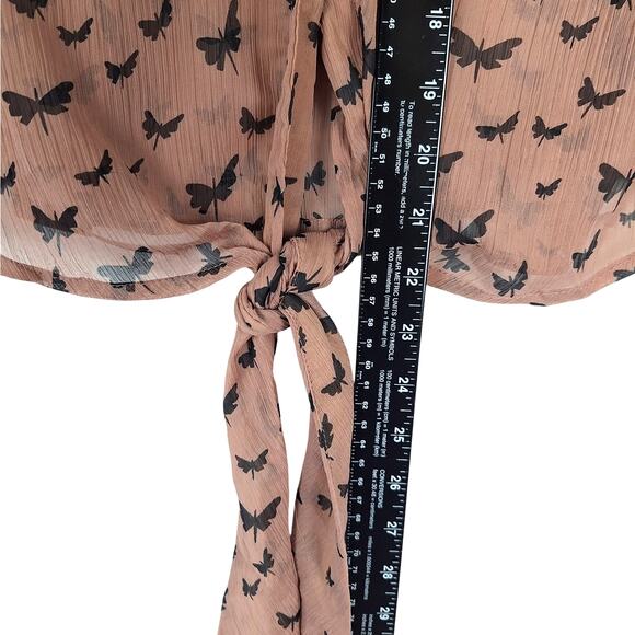 Womens Top Medium Butterfly‎ Fairy Grunge Boho Chic Feminine Gauzy Whimsical - Picture 5 of 6